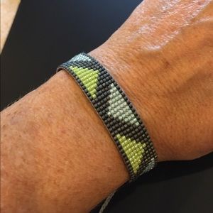 Handcrafted bead loomed bracelet